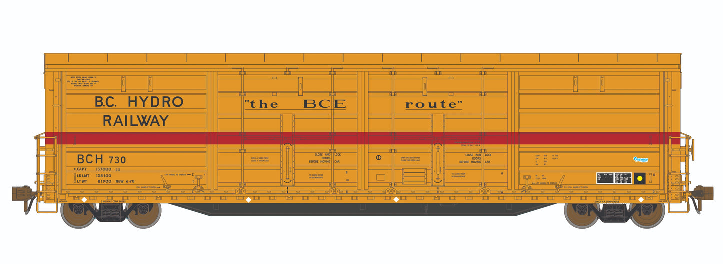 B.C. Hydro Evans Side Slider Boxcar