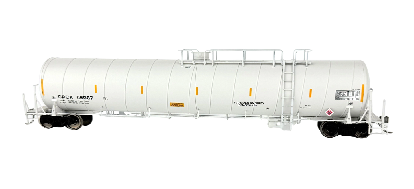 CPCX Toxic Chemical Spiral Tank Car Butadienes Stabalized Non-Orodized. Cream. Version 2