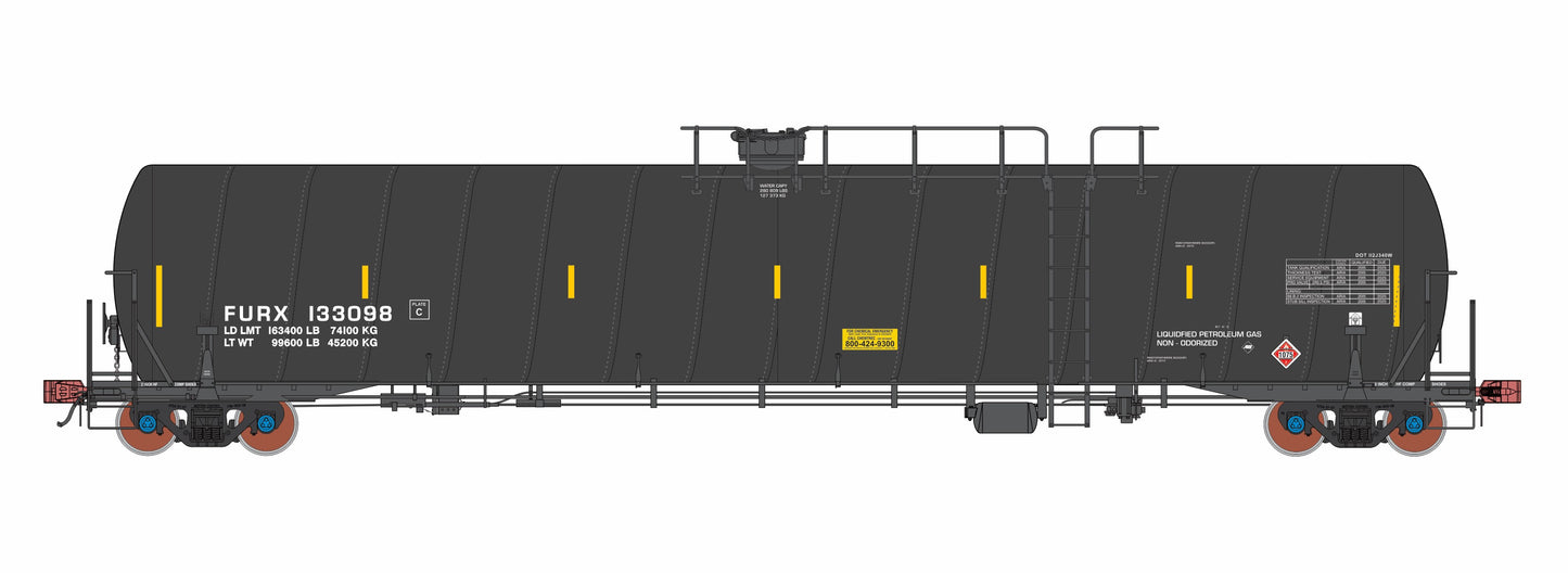 FURX 33,700 GALLON LIQUIFIED PETROLEUM GAS (LPG) SPIRAL TANK CAR
