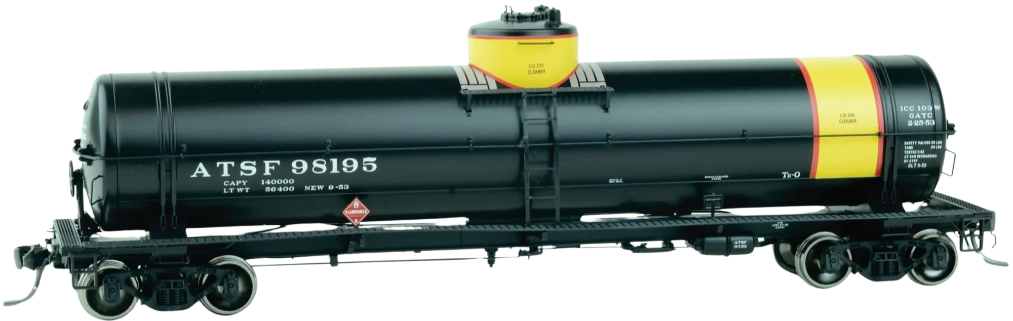 ATSF LIX 239 SOLVENT GATC TANK CAR 1952-1995 – Roka Models ATSF LIX 239 SOLVENT GATC TANK CAR 1952-1995 – Roka Models