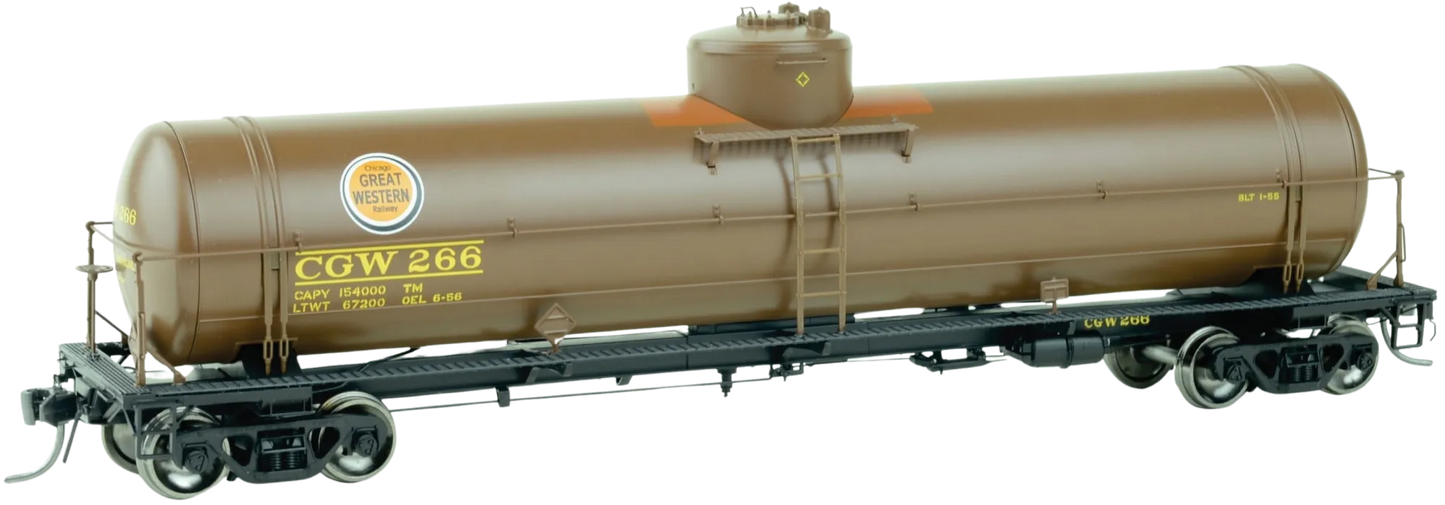 CHICAGO GREAT WESTERN OXIDE RED GATC TANK CAR 1955-1970