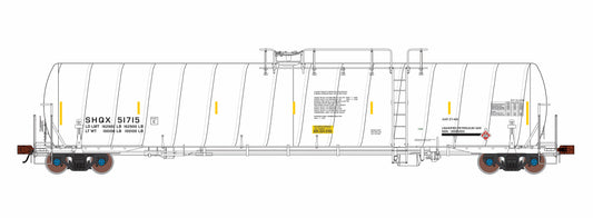 SHQX Liquified Petroleum Gas (LPG) Spiral Tank Car. White. Version 1