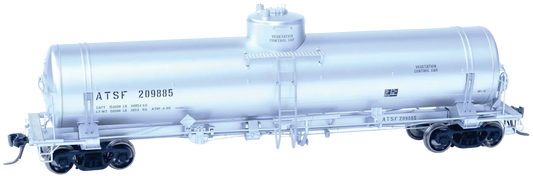 ATSF VEGETATION CONTROL GATC TANK CAR SILVER COLOR 1960S-1990S