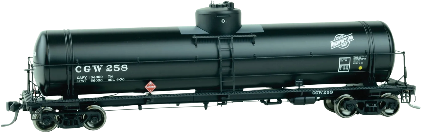 CGW/C&NW BLACK GATC TANK CAR 1968-1995