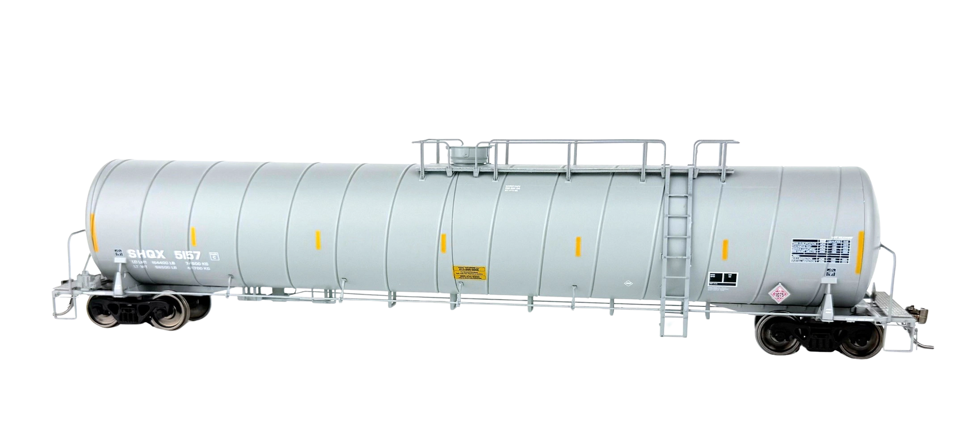 SHQX Liquified Petroleum Tank Car (LPG) Spiral Tank Car. Gray