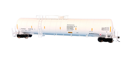 SHQX Liquified Petroleum Gas (LPG) Spiral Tank Car. White. Version 1