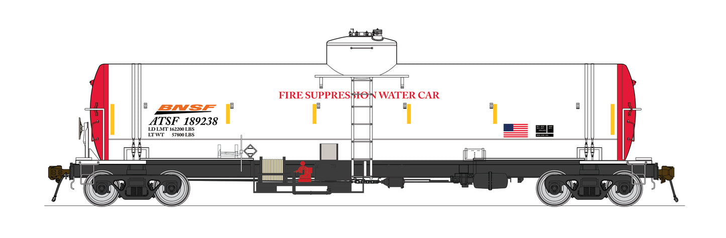 ATSF/BNSF FIRE SUPPRESSION WATER GATC TANK CAR POST 1995