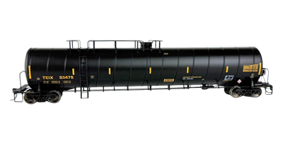 TEIX Liquified Petroleum Tank Car (LPG) Spiral Tank Car. Black. Version 3
