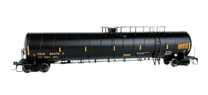 TEIX Liquified Petroleum Tank Car (LPG) Spiral Tank Car. Black. Version 3
