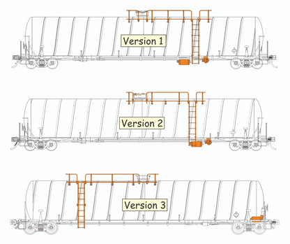 CPCX Toxic Chemical Spiral Tank Car Butadienes Stabalized Non-Orodized. Cream. Version 1