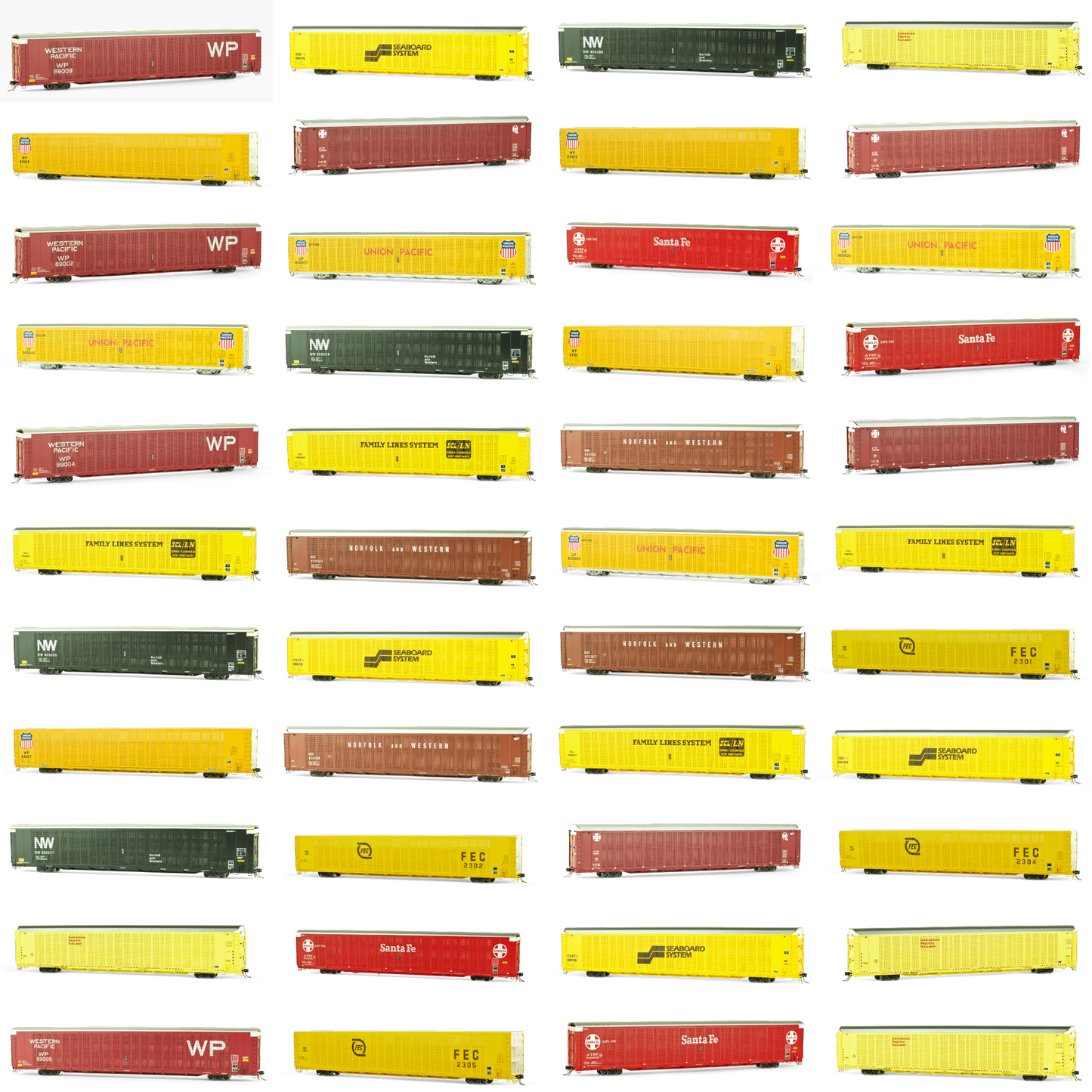 COMPLETE Safe-Pak Collector Set. 44 Cars. 10 Railroads, 11 Paint Styles
